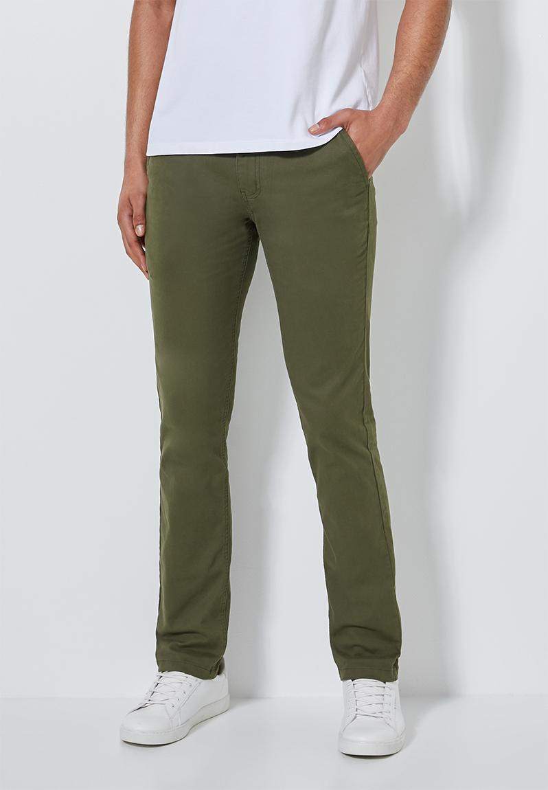 Caleb slim chino - light khaki green Superbalist Pants & Chinos ...