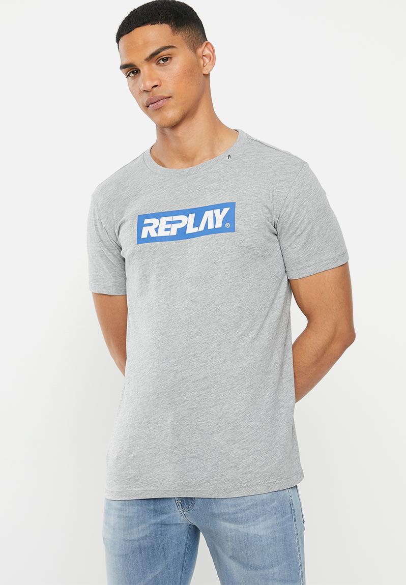 Grey center chest tee - grey Replay T-Shirts & Vests | Superbalist.com