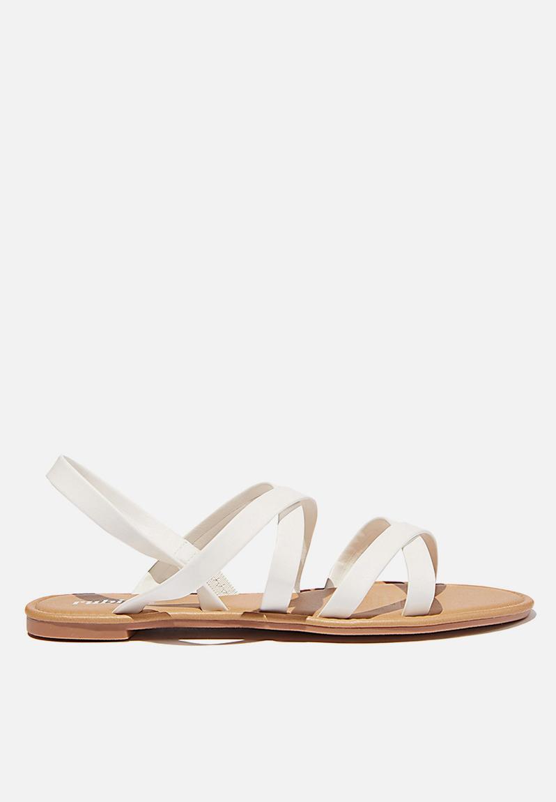 Lucy strappy slingback sandal - white pu Cotton On Sandals & Flip Flops ...