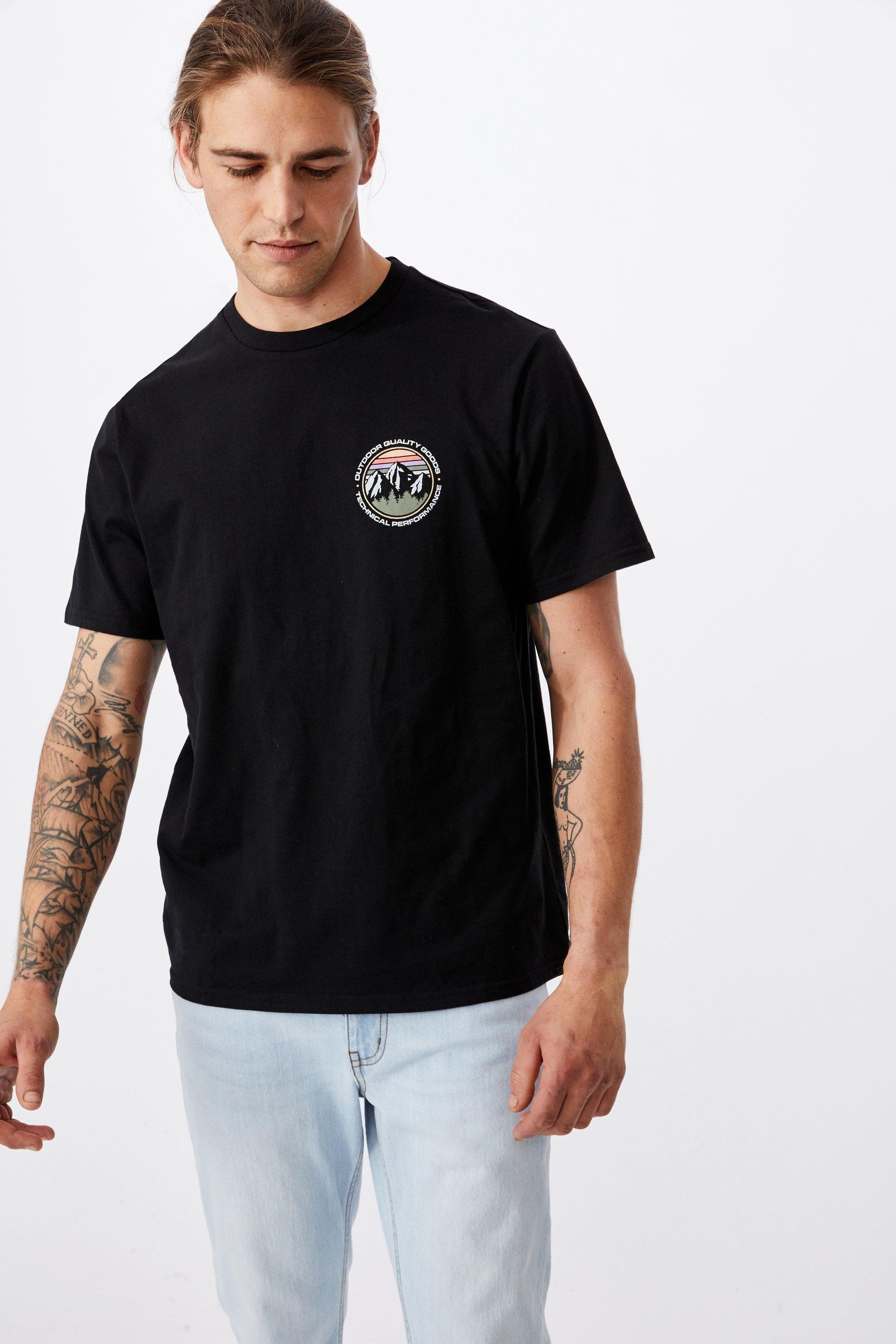 Outdoor quality goods tbar souvenir t-shirt - black Cotton On T-Shirts ...