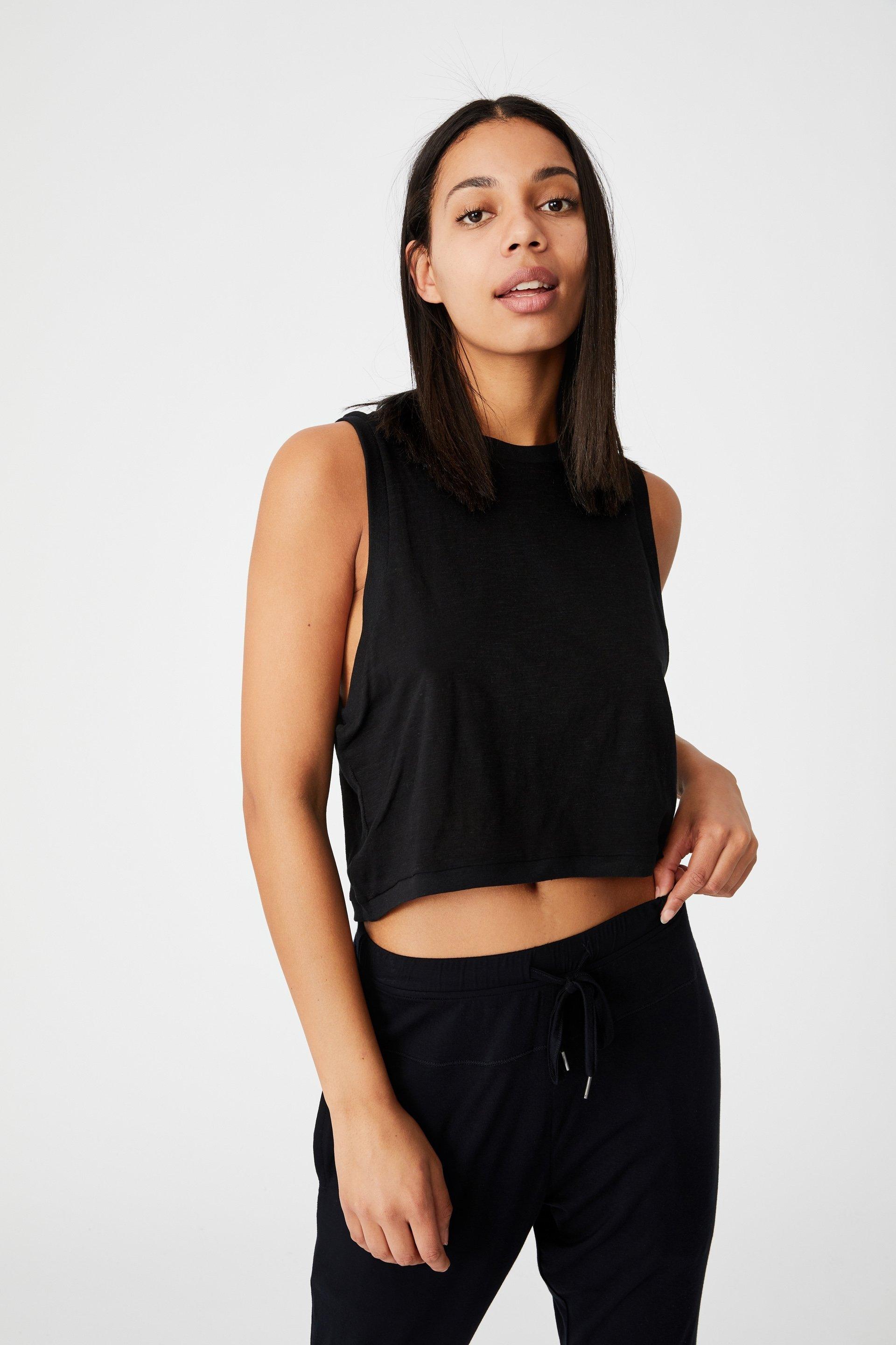 All things fabulous cropped muscle tank - black Cotton On T-Shirts ...