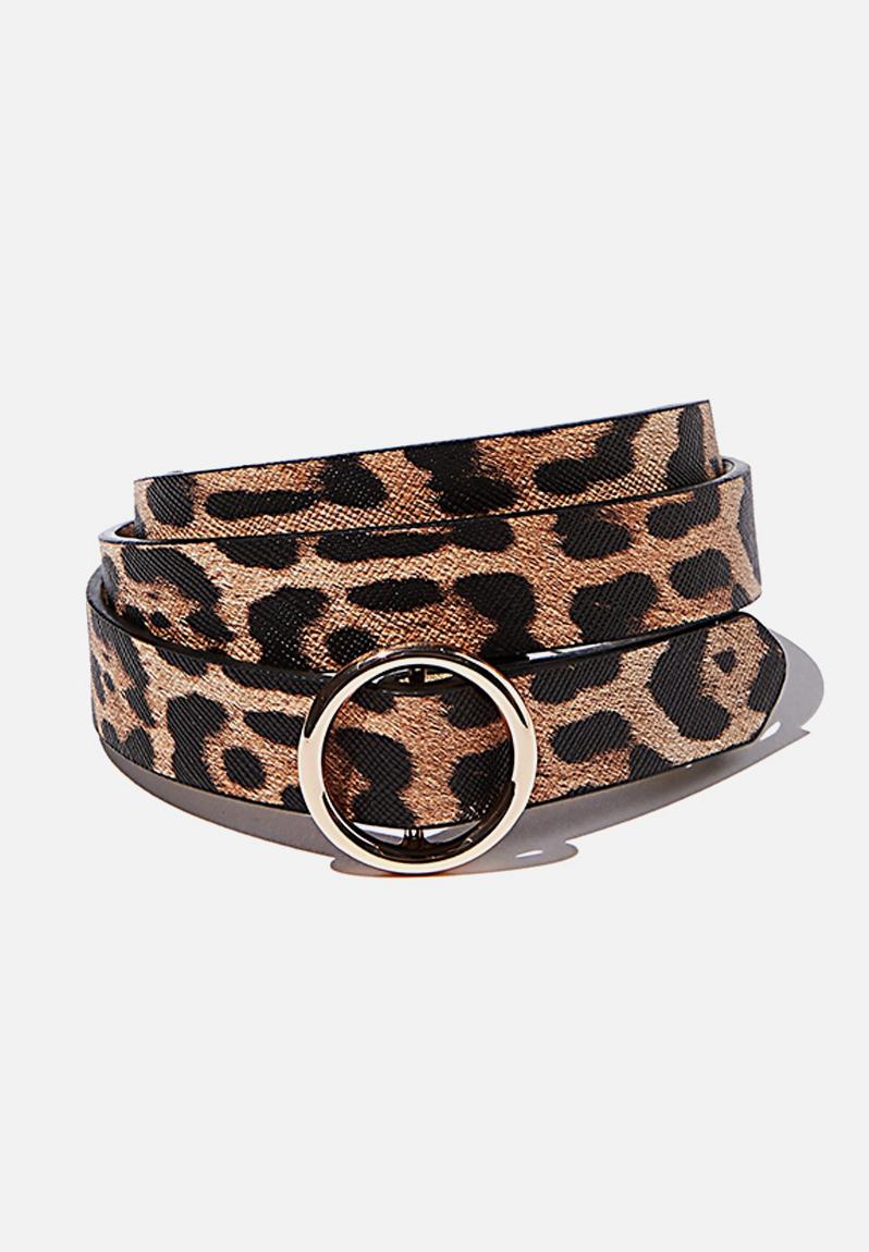 Round About Buckle Belt - New Leopard Rubi Belts 