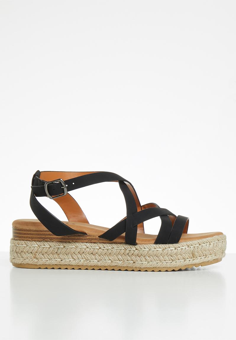 Strappy flatform - black Jada Sandals & Flip Flops | Superbalist.com