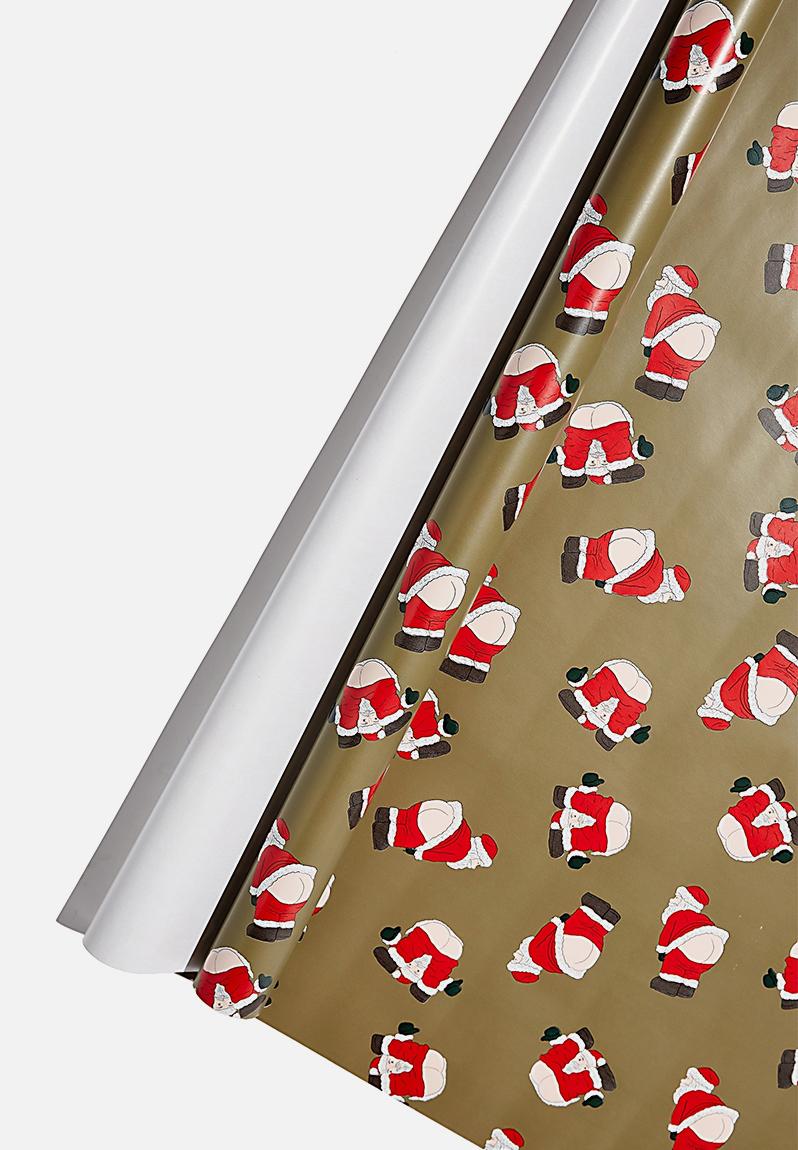 Roll wrap - cracking santa khaki Typo Stationery | Superbalist.com