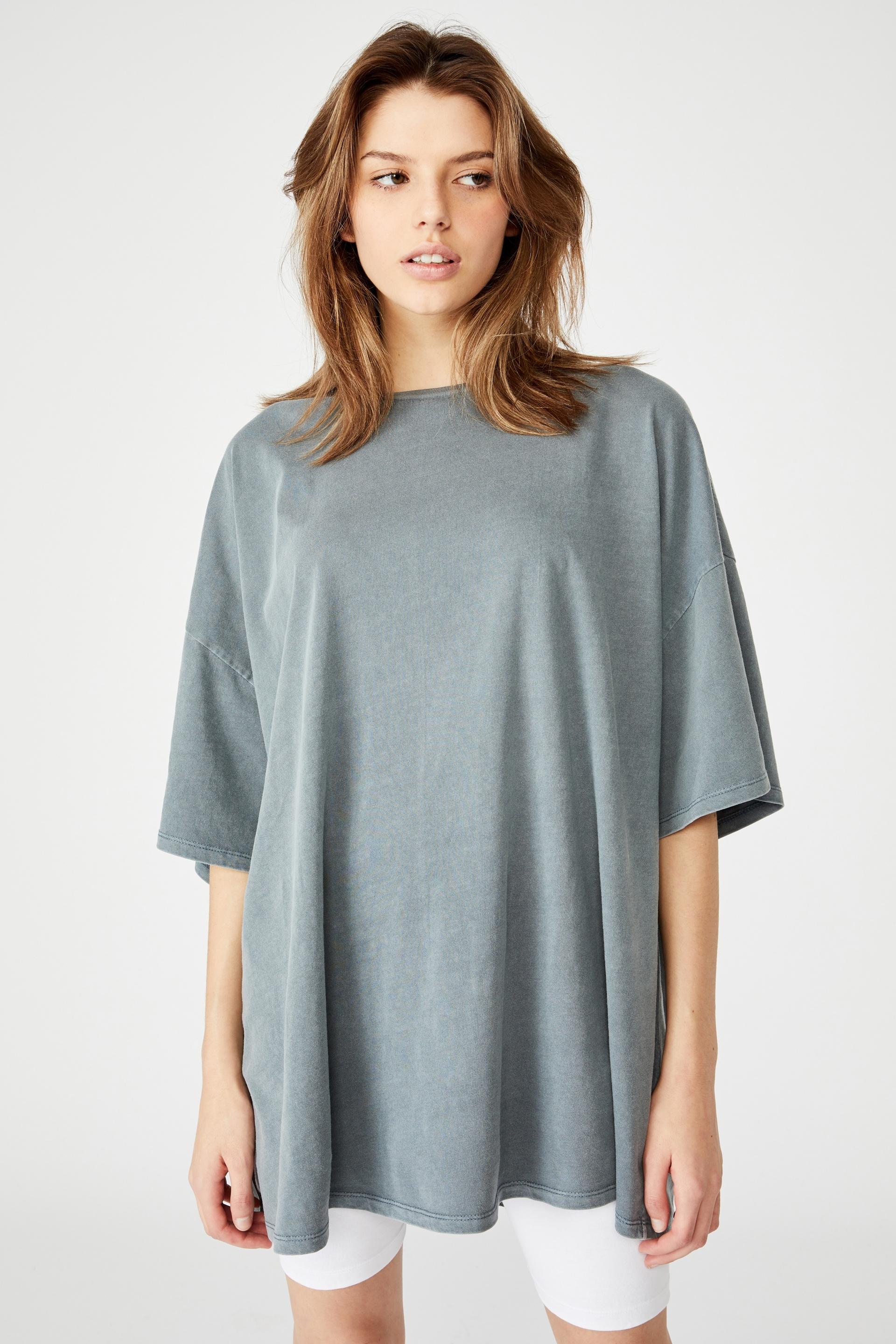 T Shirt Dress Washed Grey Factorie Casual Superbali