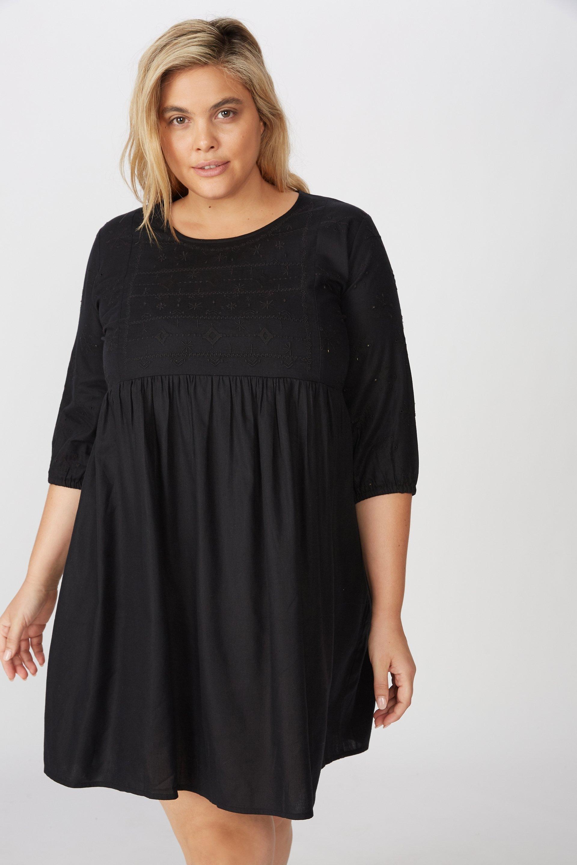 Curve woven bethany babydoll dress - black Cotton On Dresses ...