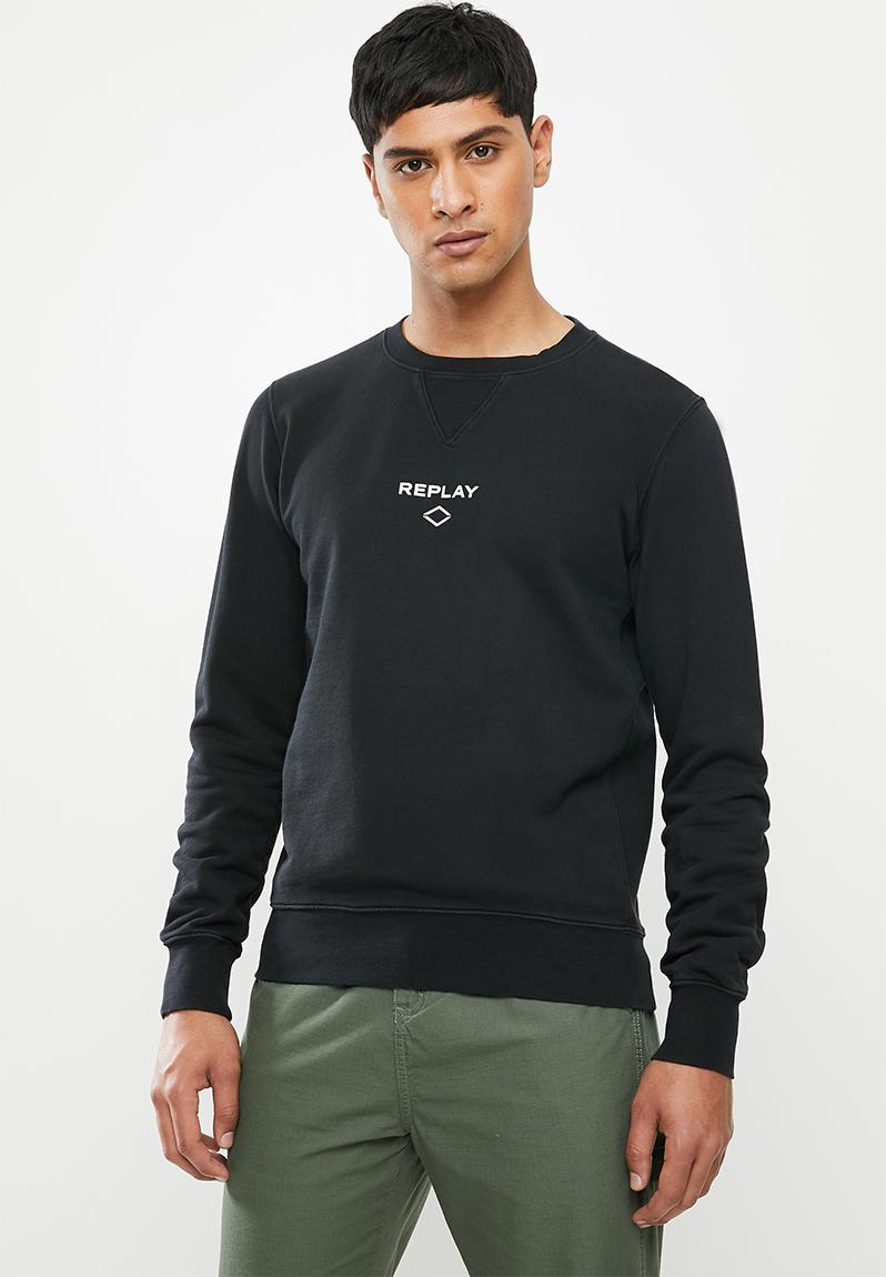 Replay crew sweat-black Replay Hoodies & Sweats | Superbalist.com