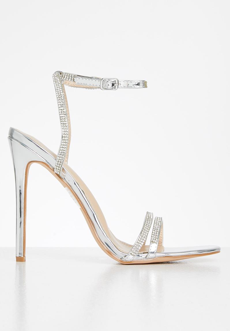 Chardonnay heel - silver Miss Black Heels | Superbalist.com