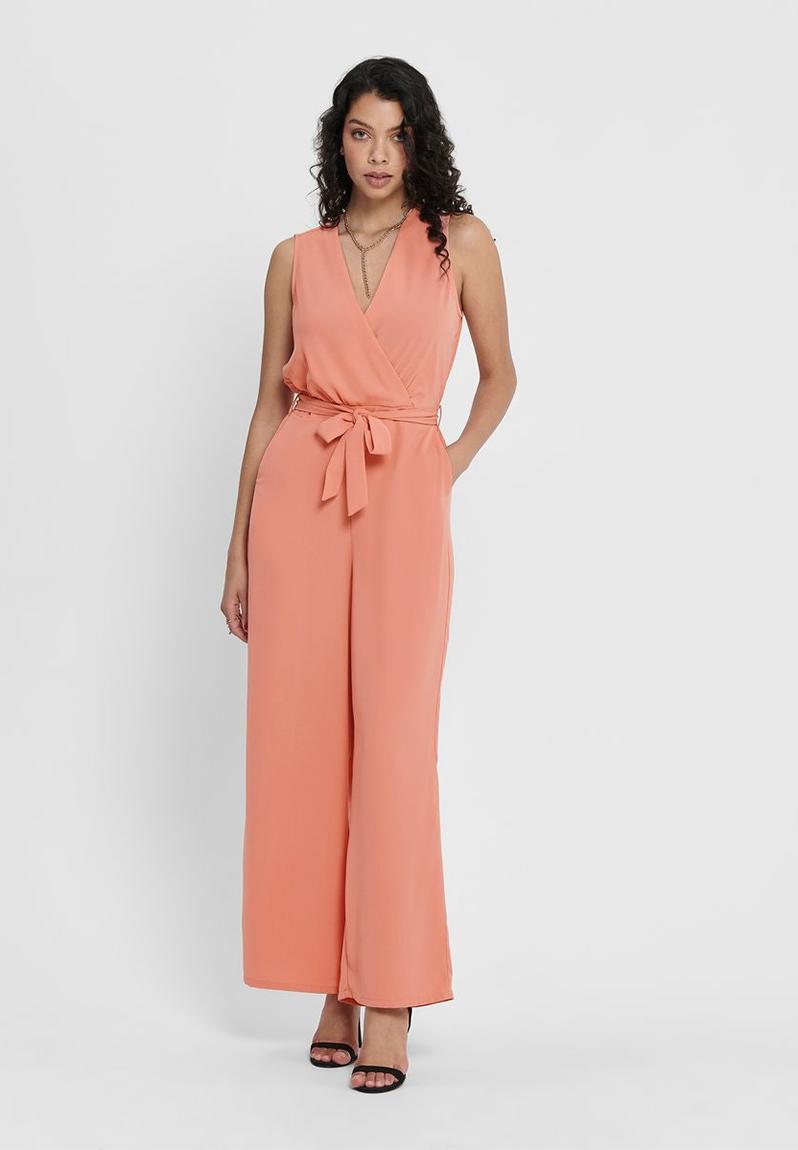 Mina sleeveless jumpsuit - peach ONLY Jumpsuits & Playsuits ...