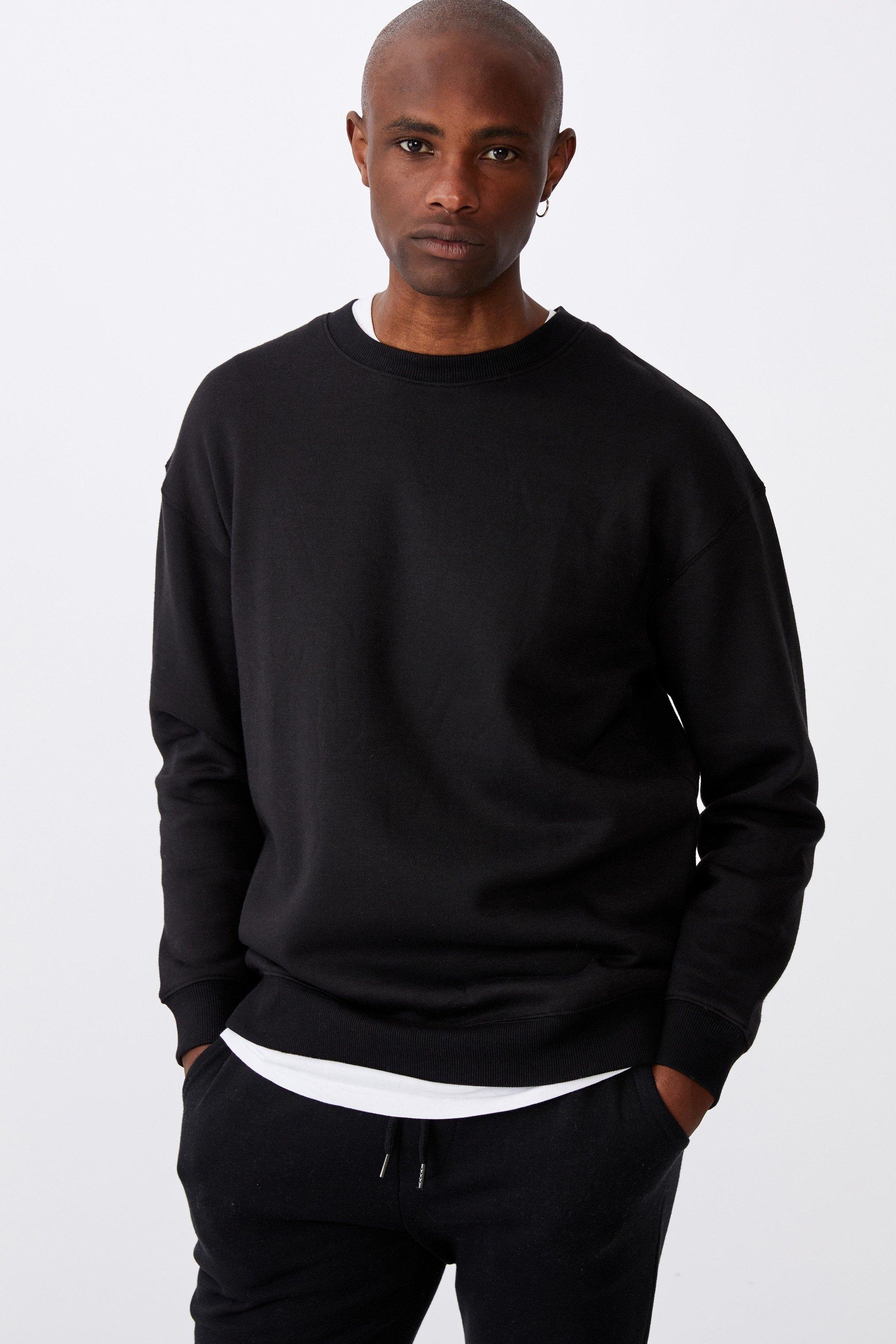 Oversized crew - black Factorie Hoodies & Sweats | Superbalist.com