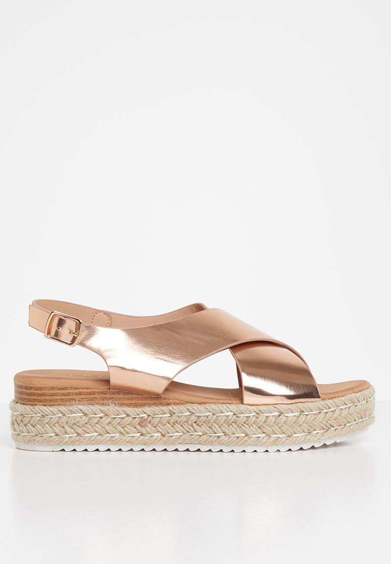 rosegold flip flops