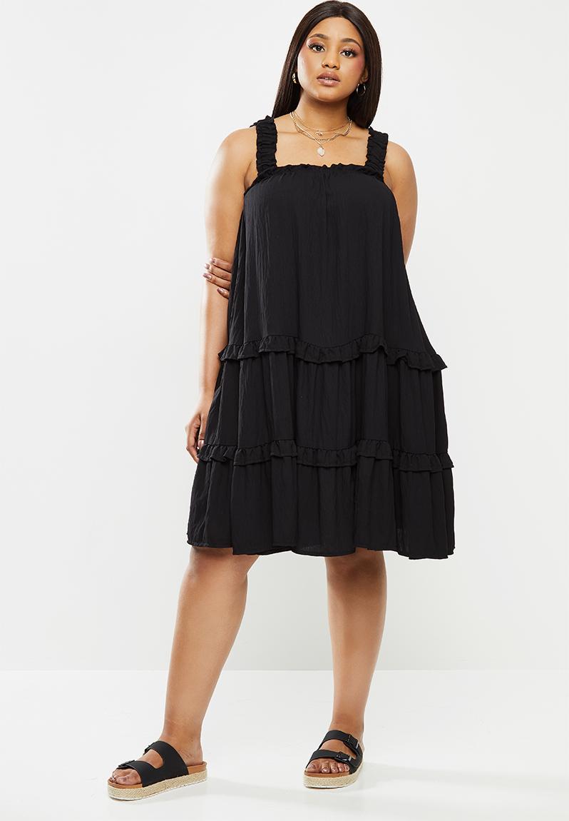Plus black tiered sundress Me&B Dresses | Superbalist.com