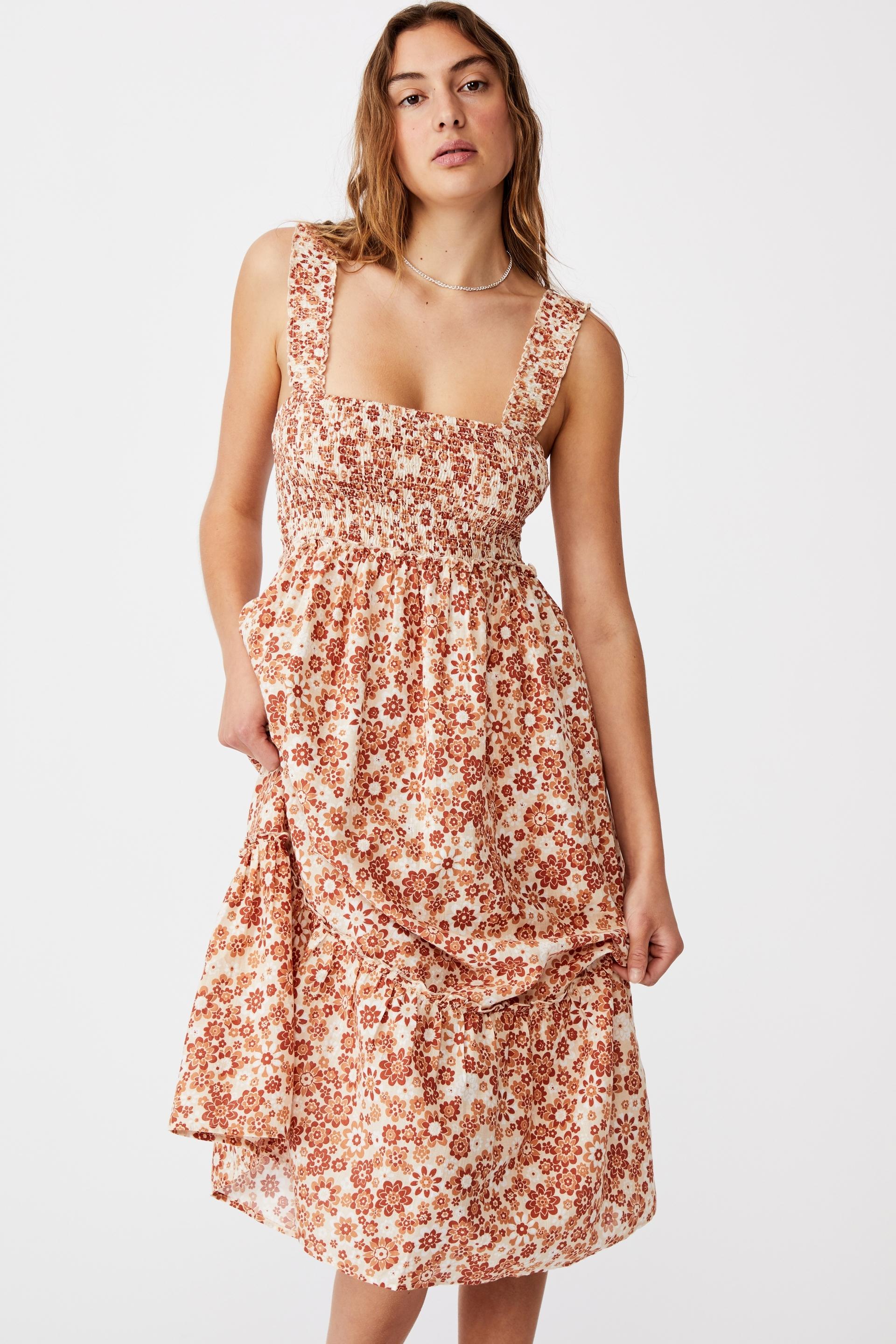 Tess – Elegant Midi Dress with Floral Pattern