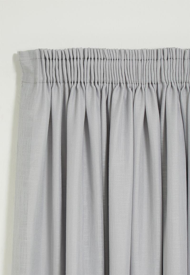 Slub lined taped curtain - grey Sixth Floor Curtains | Superbalist.com