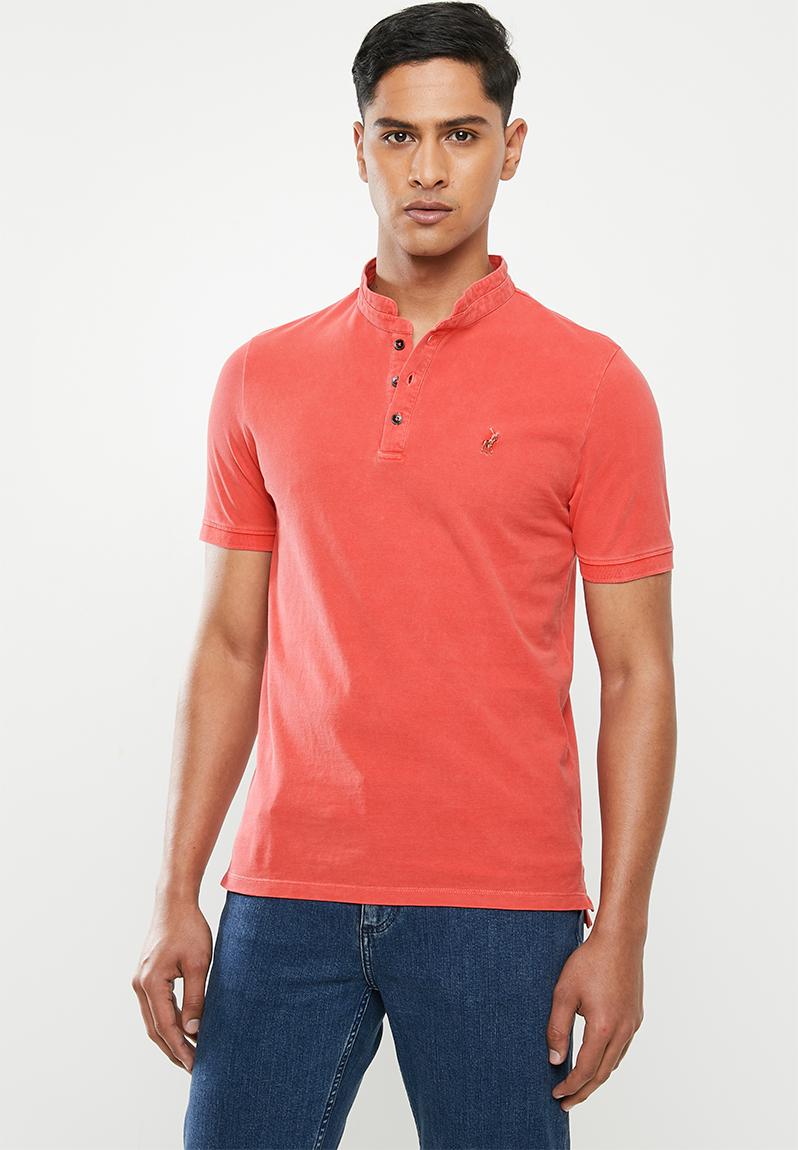 Pjc eric collarless golfer - red POLO T-Shirts & Vests | Superbalist.com