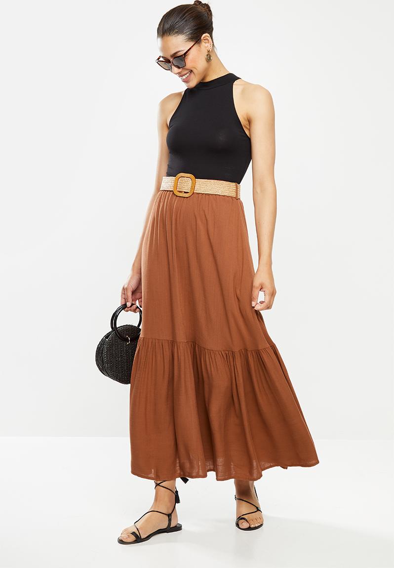maxi skirt rust