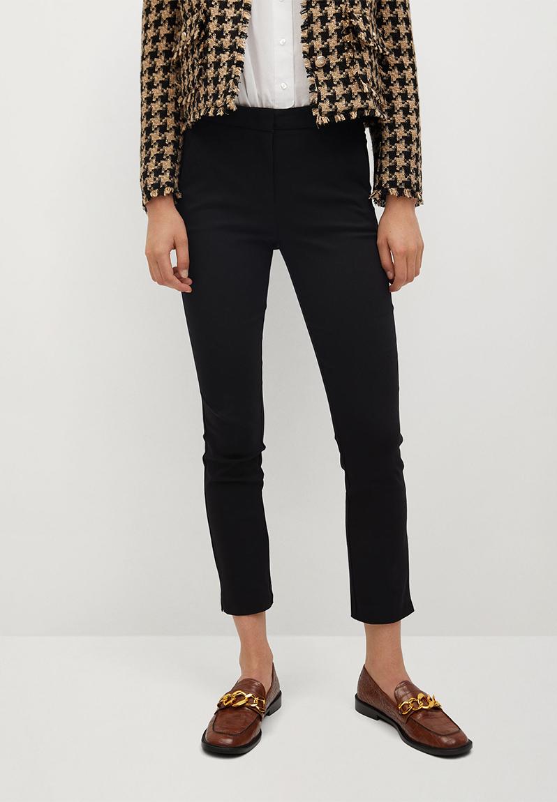 mango black trousers