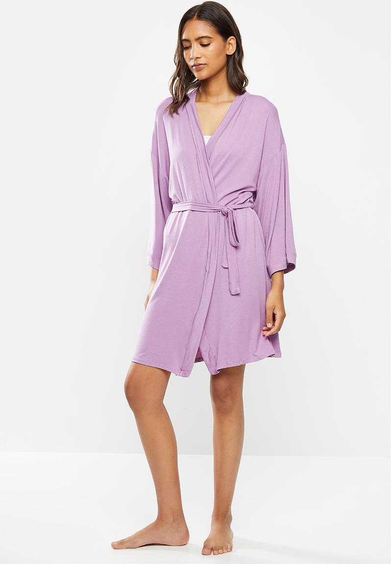 Short knit robe - purple Superbalist Sleepwear | Superbalist.com