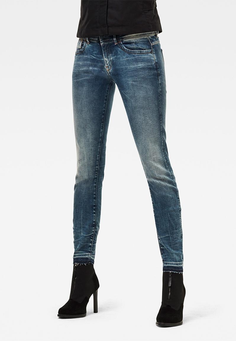 Lynn mid skinny rp ankle - antic faded kyanite G-Star RAW Jeans ...