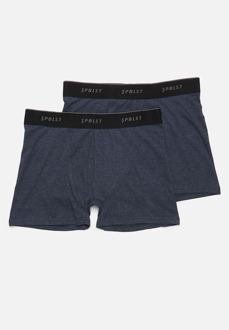 Download 2-pack Kris boxers- navy melange Superbalist Underwear ...