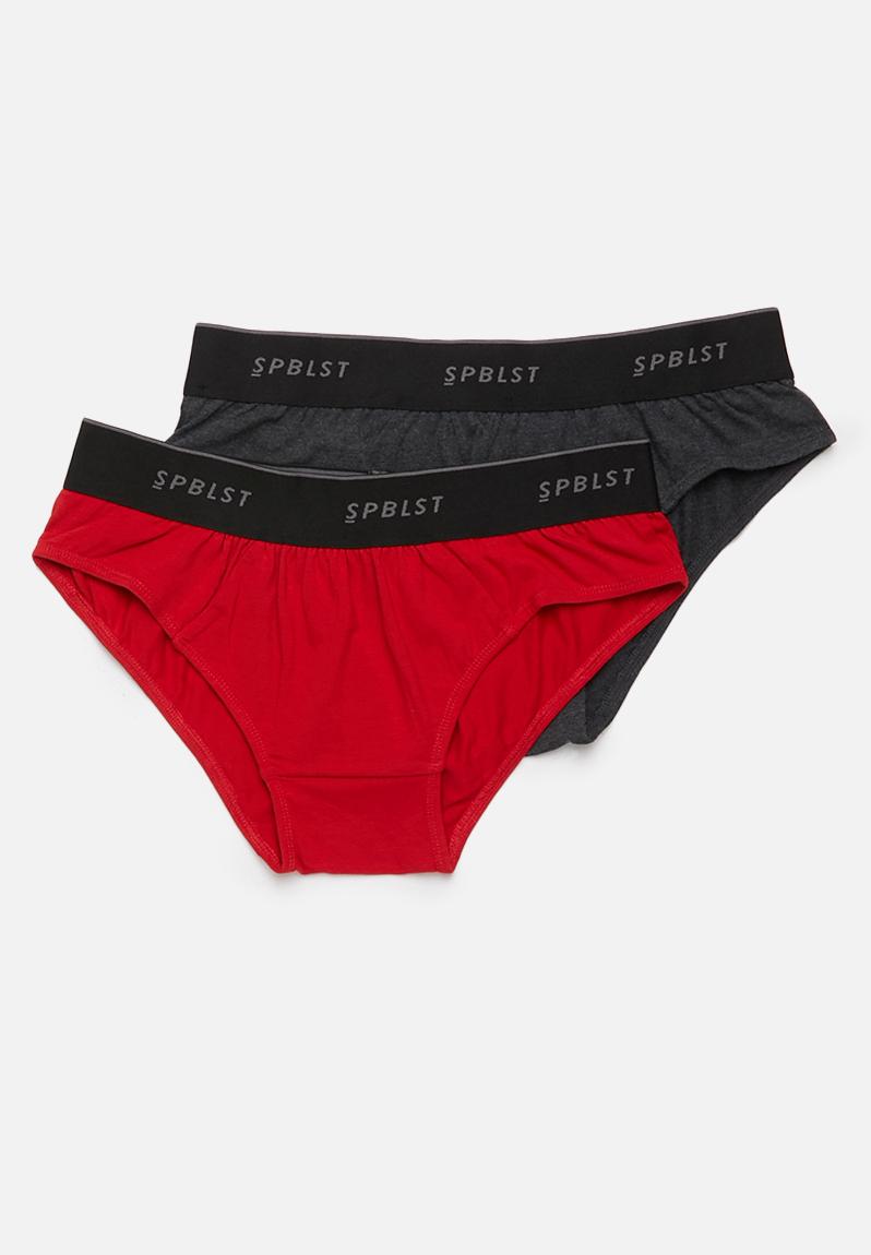 briefs - charcoal melange/red Superbalist Underwear | Superbalist.com