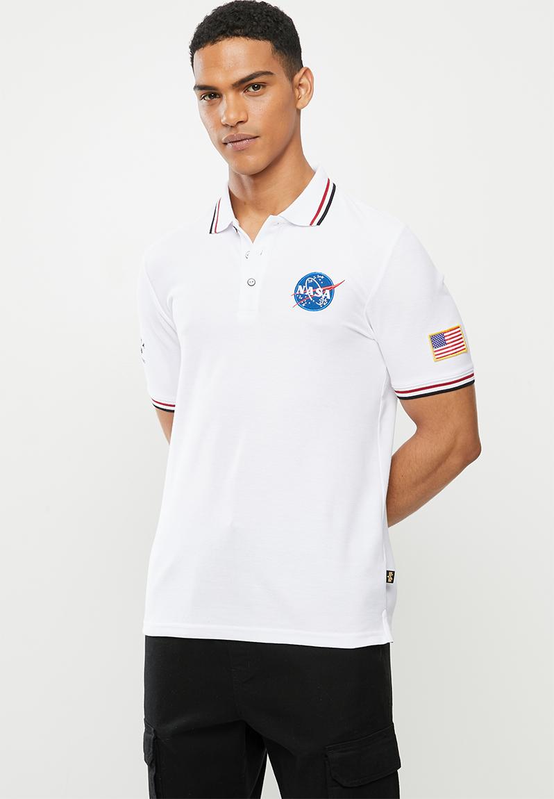 Nasa polo - white Alpha Industries T-Shirts & Vests | Superbalist.com