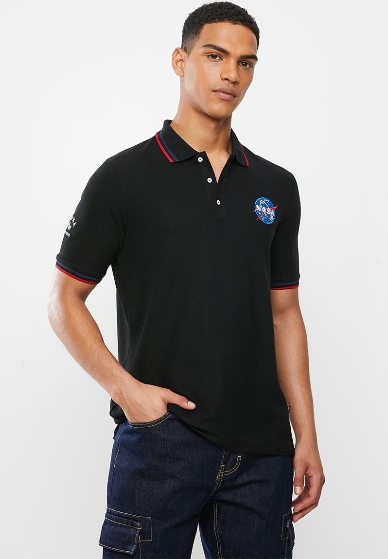 Nasa polo - black Alpha Industries T-Shirts & Vests | Superbalist.com