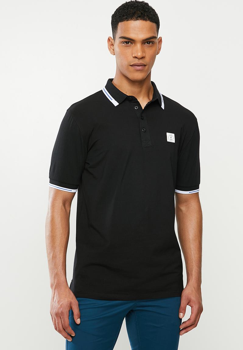 Haines mens s/slv fashion golfer - black SOVIET T-Shirts & Vests ...