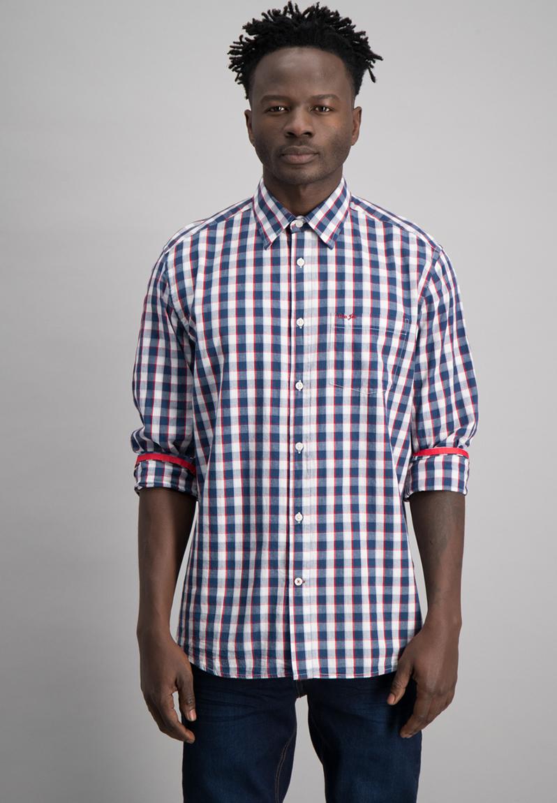 Aca joe check ls shirt - blue/white Aca Joe Shirts | Superbalist.com