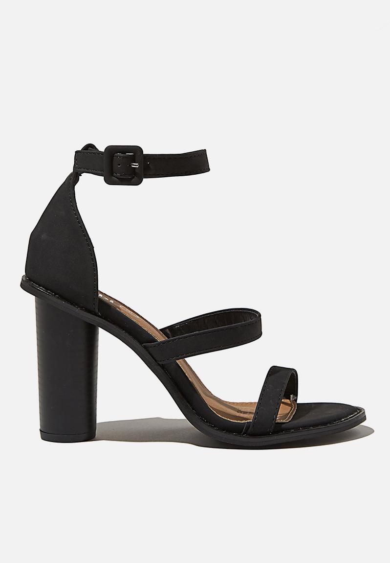 Lacey three strap heel - black Cotton On Heels | Superbalist.com