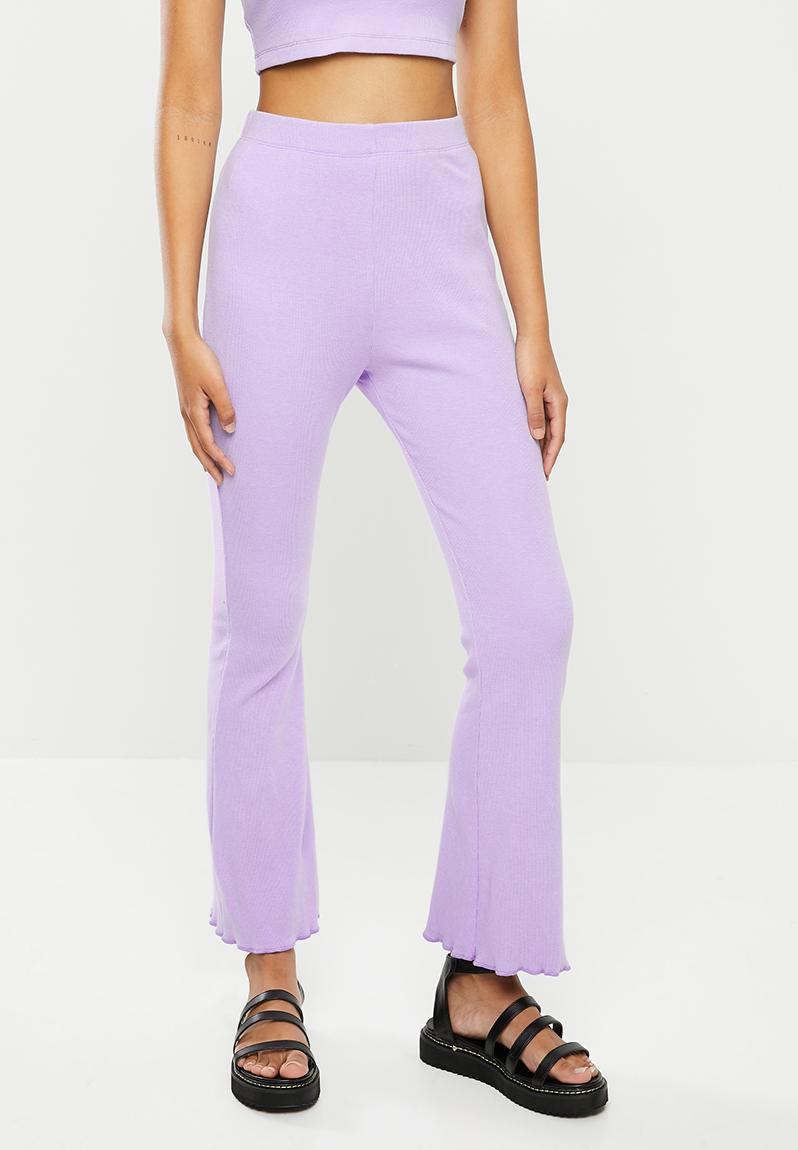 lilac flare pants