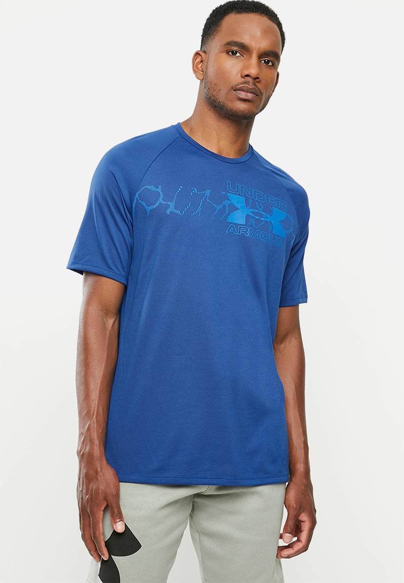 Under armour tech 2.0 graphic short sleeve tee - blue Under Armour T ...