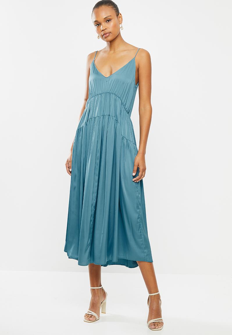 Satin voluminous dress-blue stone MILLA Occasion | Superbalist.com