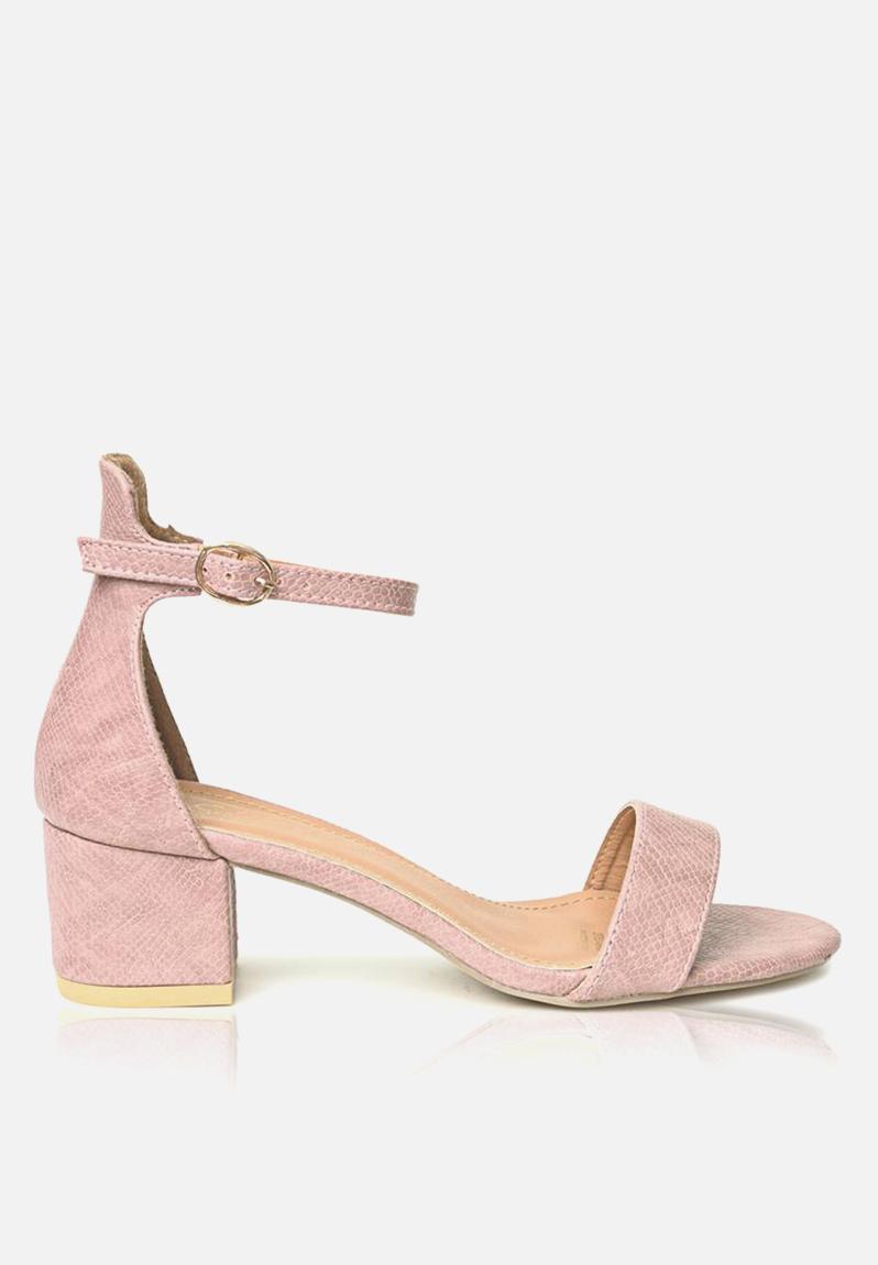 pink ankle strap heels
