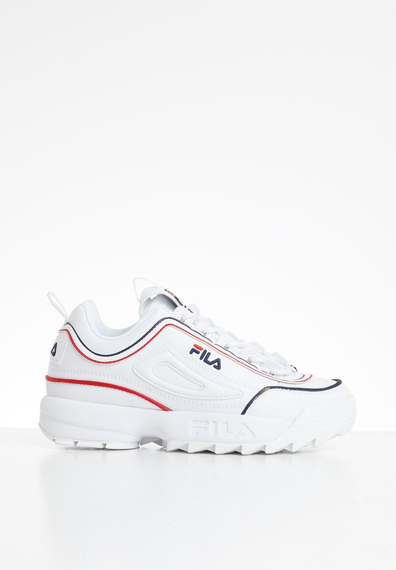 Disruptor 2 contrast piping sneakers - white/fnavy/fred FILA Shoes ...