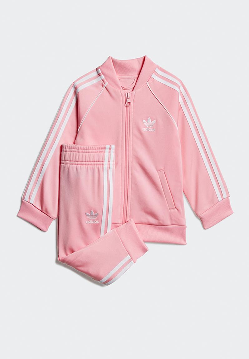 light pink adidas tracksuit