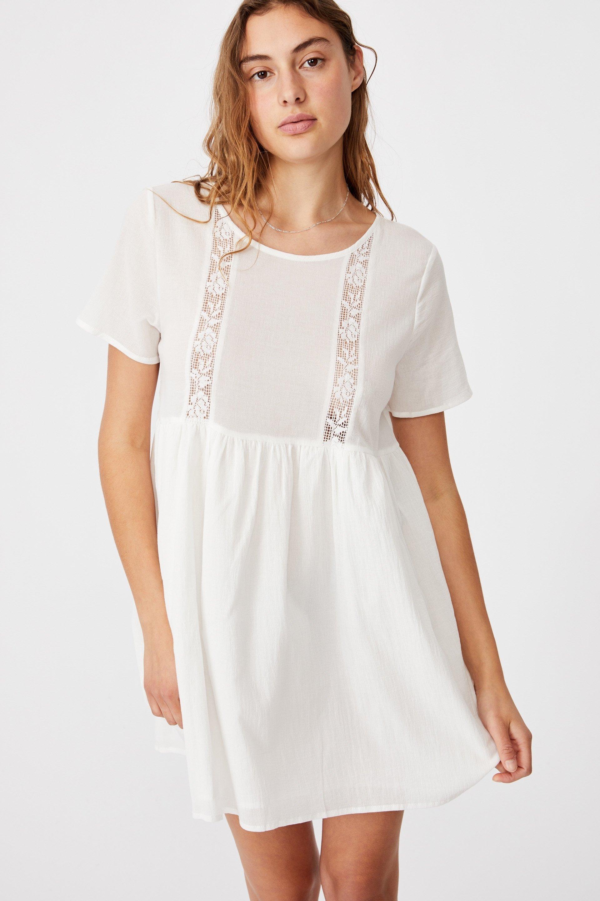 Good Graces Pleated Babydoll Mini Dress (Multi) main image 1
