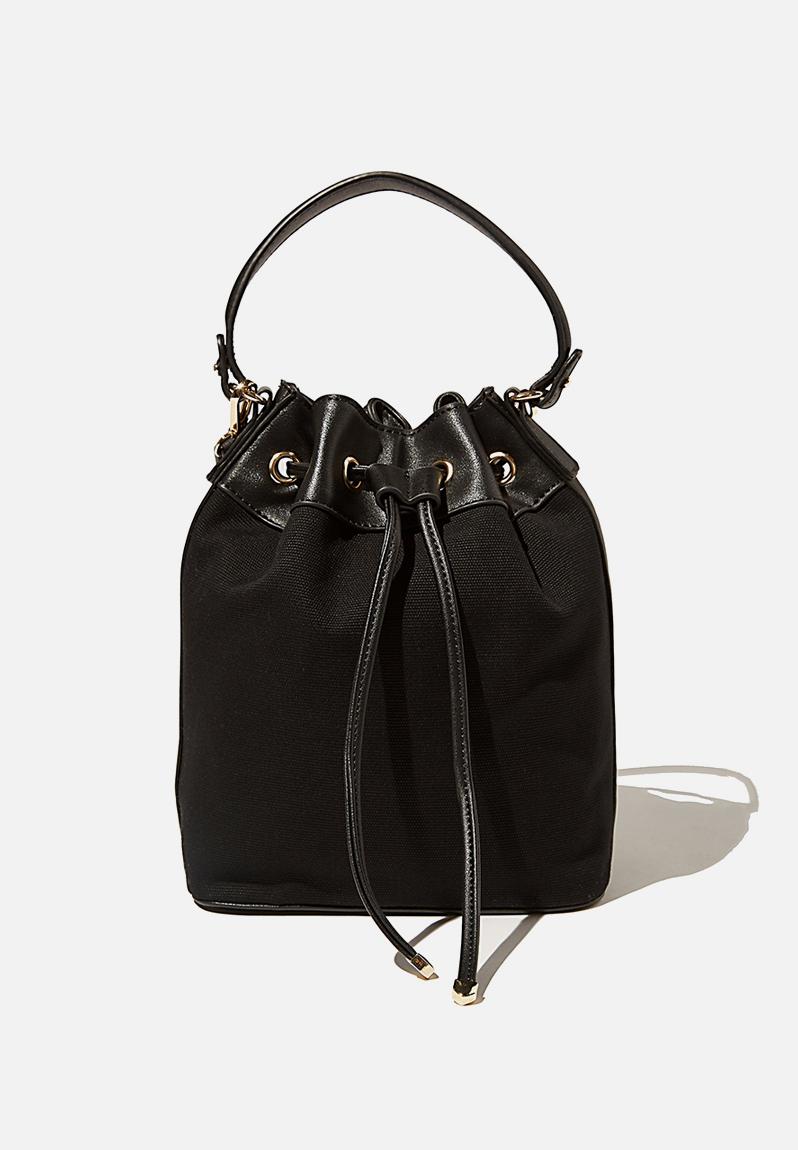 Bella bucket bag - black/black canvas Rubi Bags & Purses | Superbalist.com