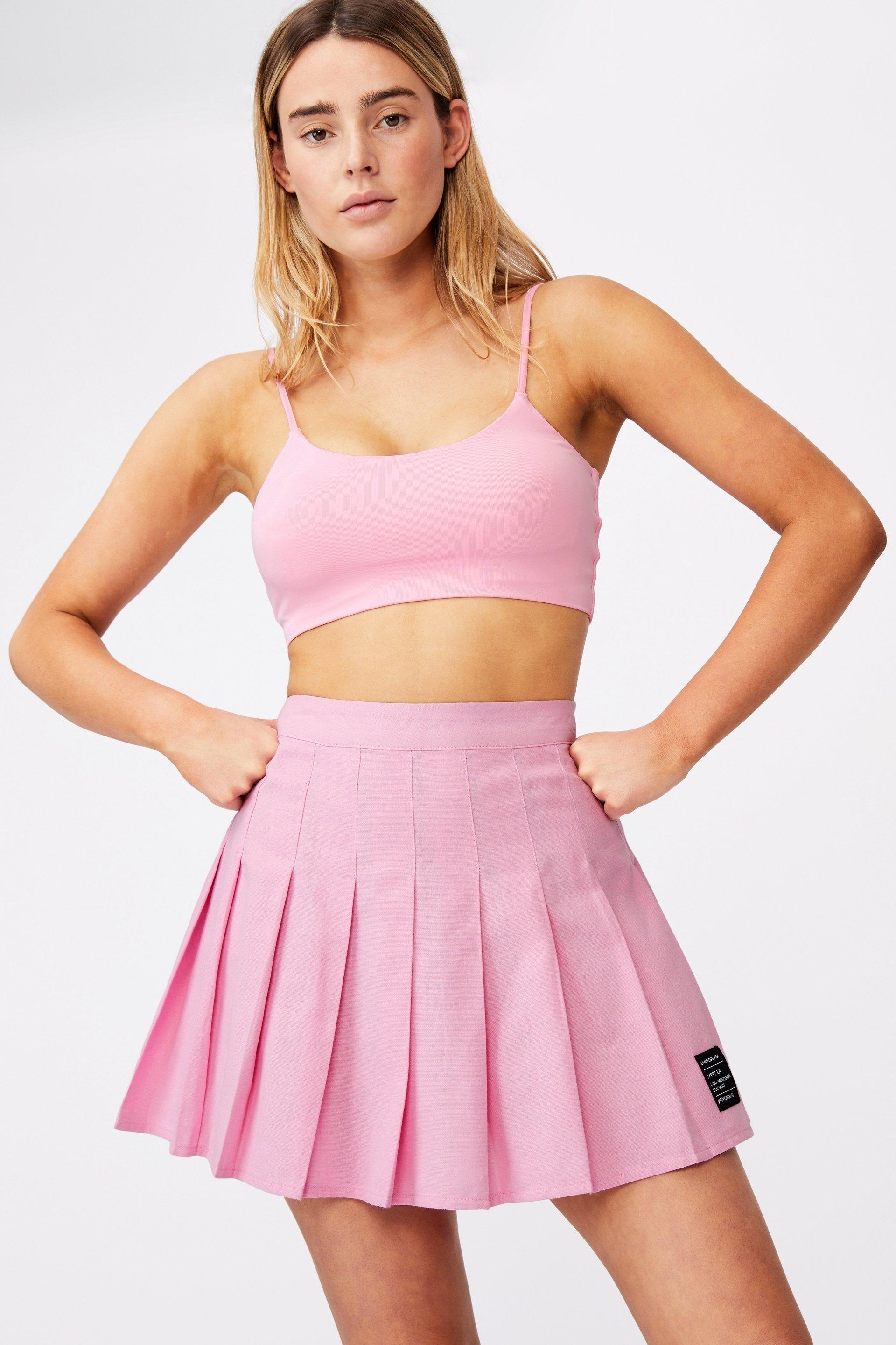 Pleated Skirt Babe Pink Factorie Skirts 0601