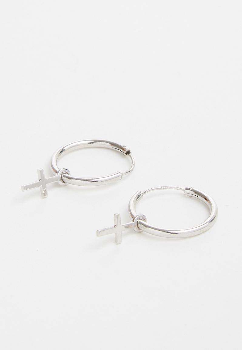 Sterling silver cross sleeper earrings - silver Superbalist Jewellery ...