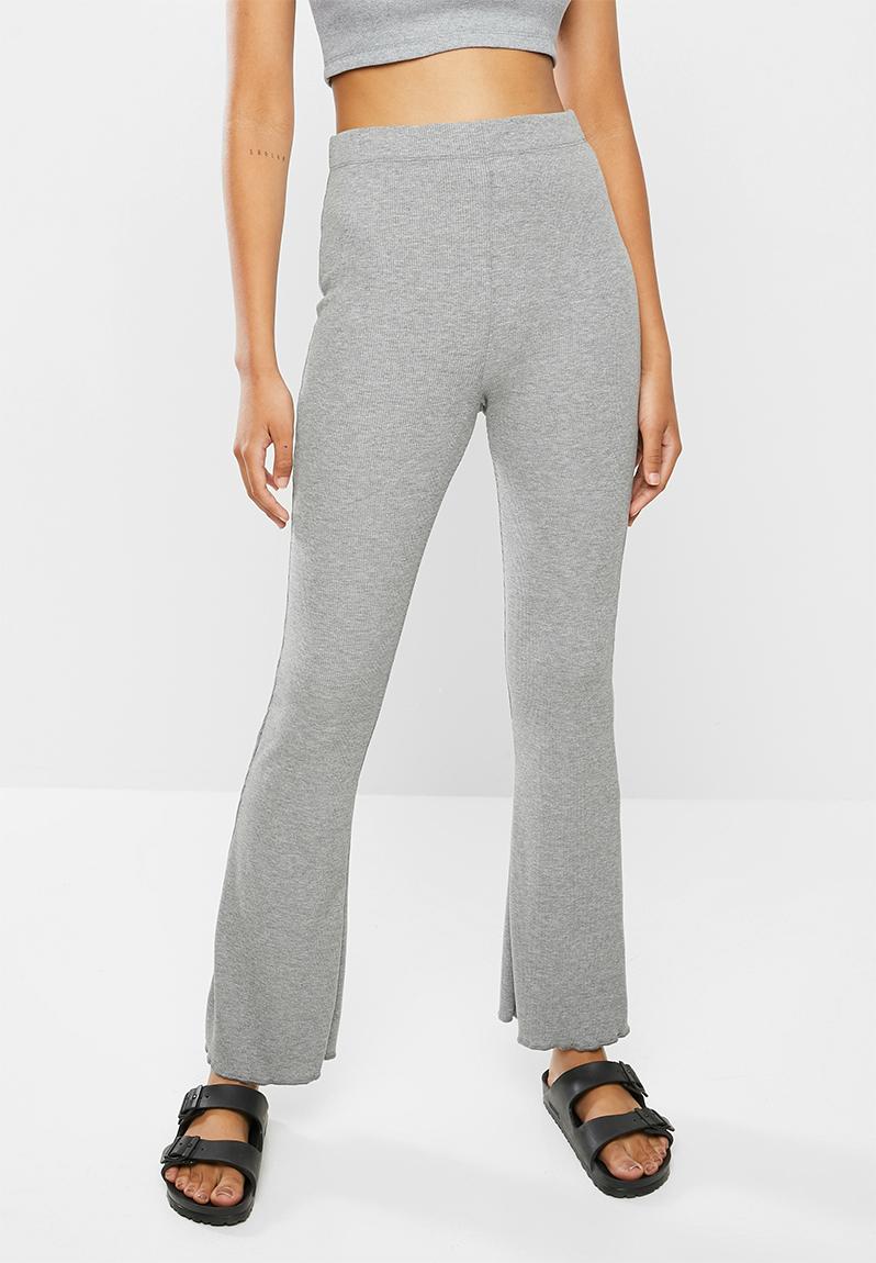 ribbed flare pants