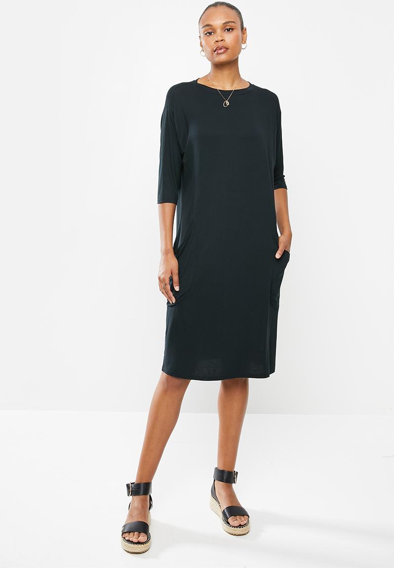 BLACK COCOON DRESS