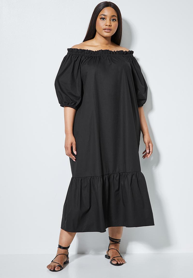 Off the shoulder maxi dress - black Superbalist Dresses | Superbalist.com