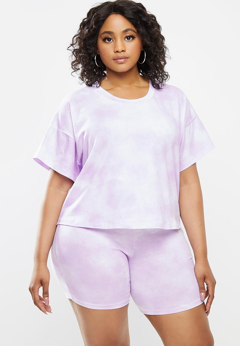 purple over sized shirt