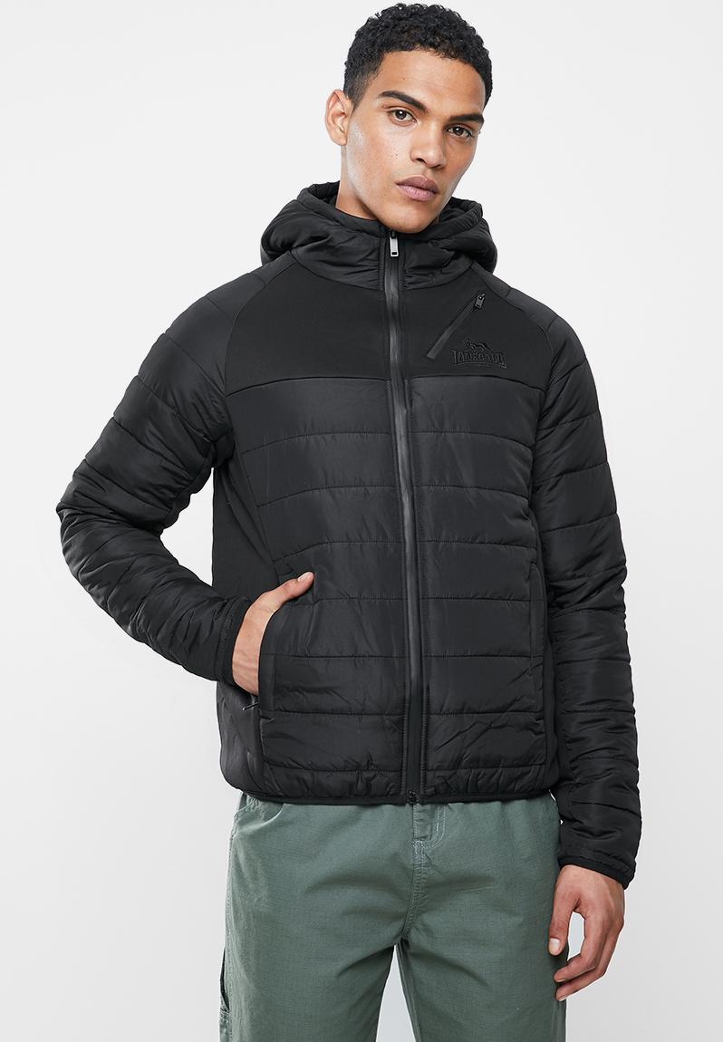 Quilted puffer jacket - black Lonsdale Hoodies, Sweats & Jackets ...