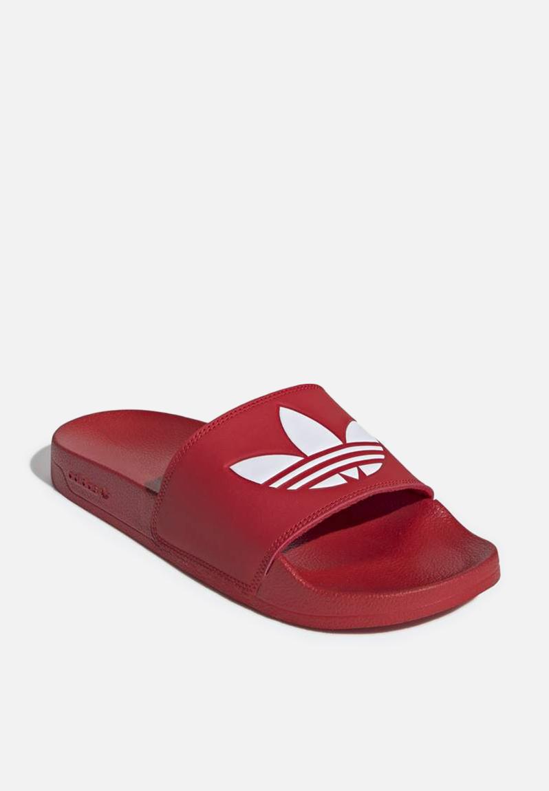 Adilette lite - scarlet/white adidas Originals Sandals & Flip Flops ...