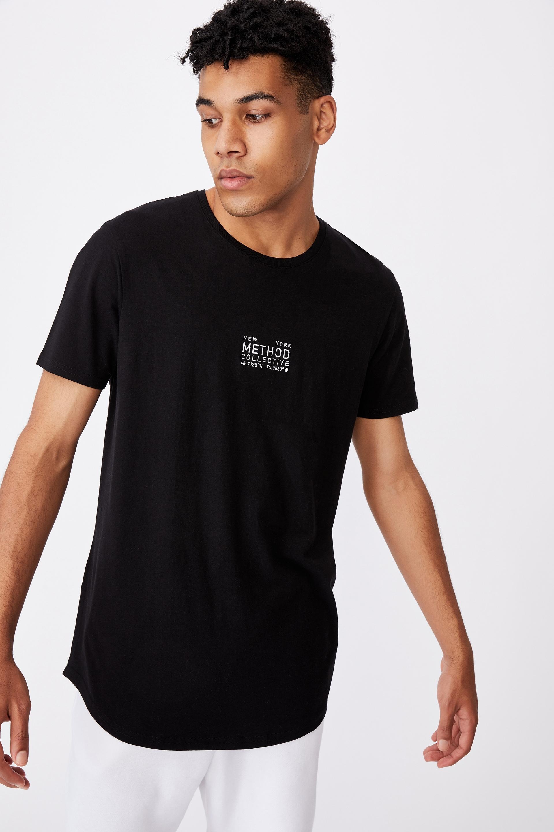 Curved graphic t shirt - black/method collective Factorie T-Shirts ...
