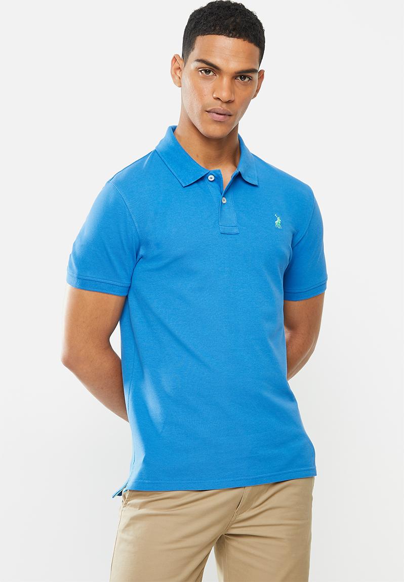 Carter custom fit pique golfer - blue1 POLO T-Shirts & Vests ...