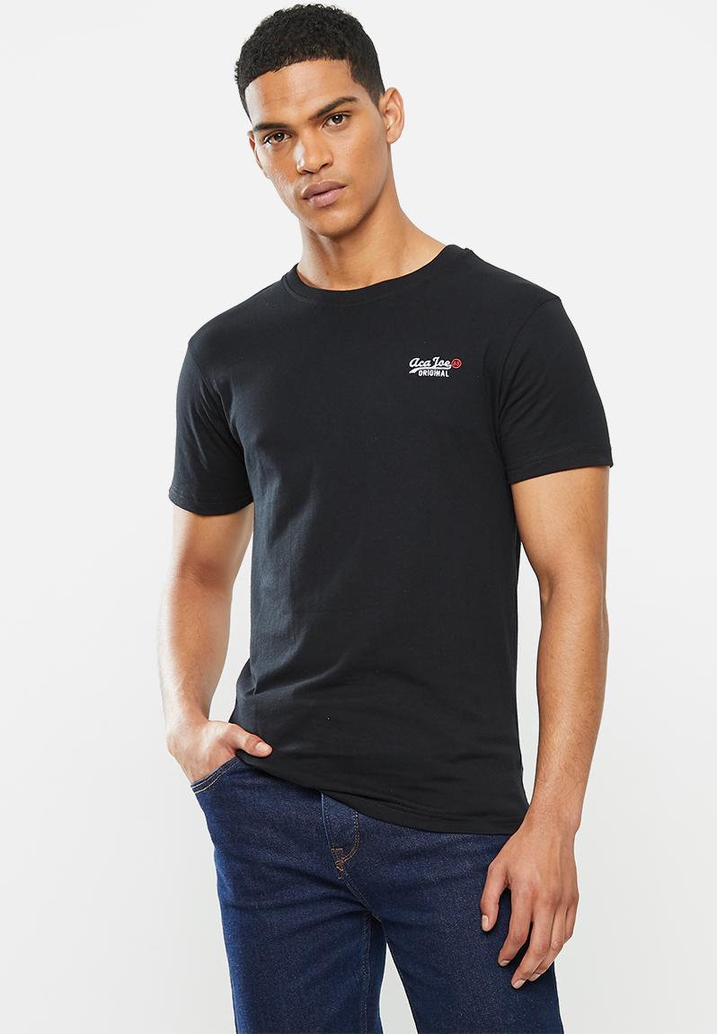 Aca joe crew neck t-shirt - black Aca Joe T-Shirts & Vests ...