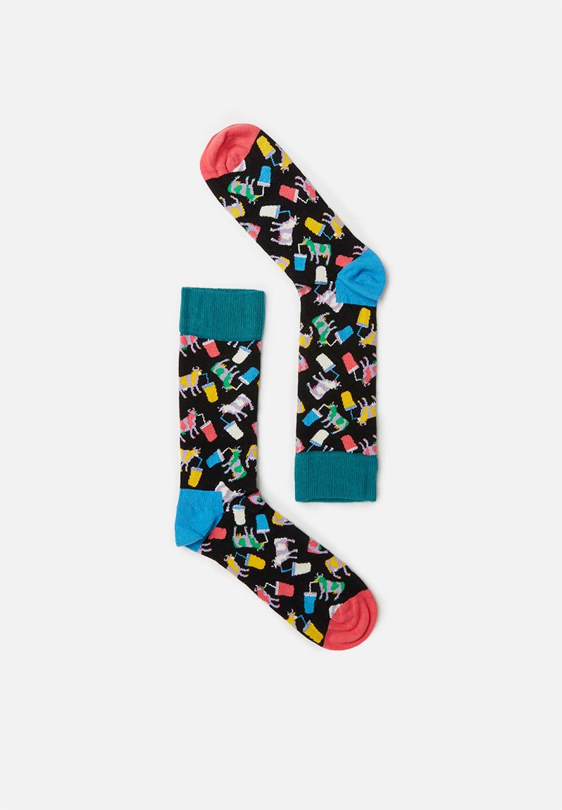 Milkshake cow sock - blue Happy Socks Socks | Superbalist.com